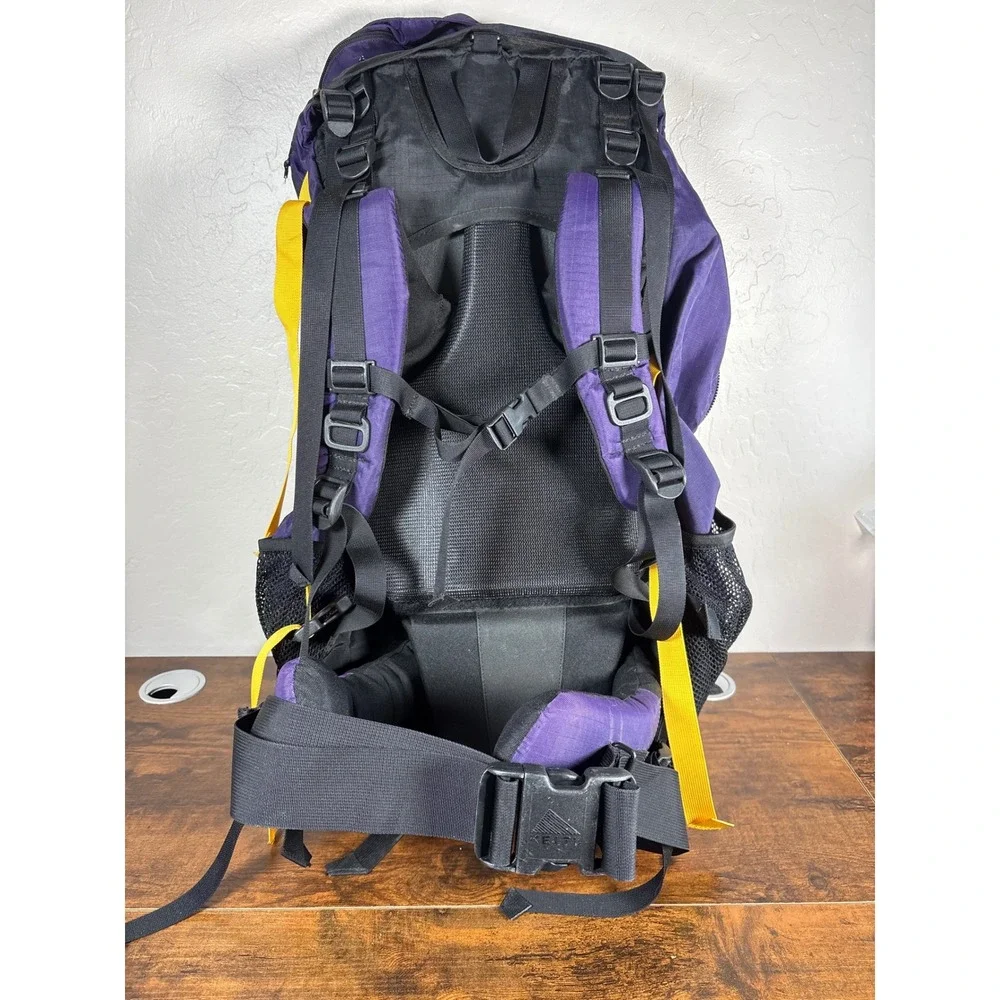 Vintage‎ Kelty Tornado Internal Frame Backpack Purple Black Yellow Hiking Pack